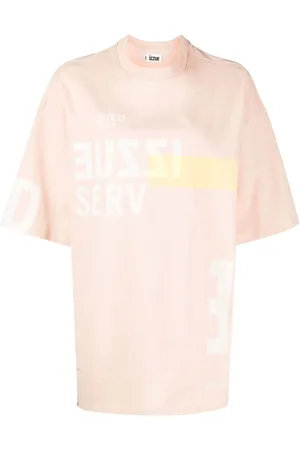 Izzue Playera con hombros caídos y logo estampado