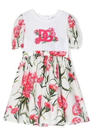 Dolce & Gabbana Vestido con estampado floral y logo