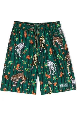 Kenzo Shorts de playa con animal print