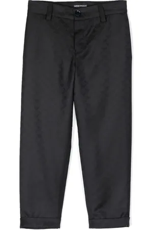 Emporio Armani Pantalones rectos con motivos en jacquard