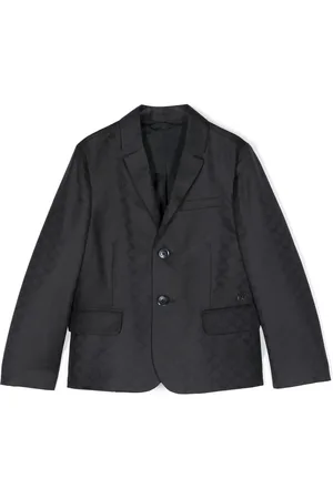 Emporio Armani Blazer con monograma en jacquard