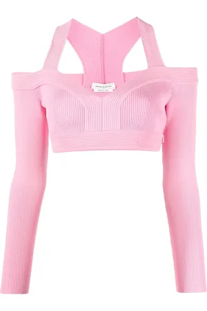 Alexander McQueen Top tejido con aberturas