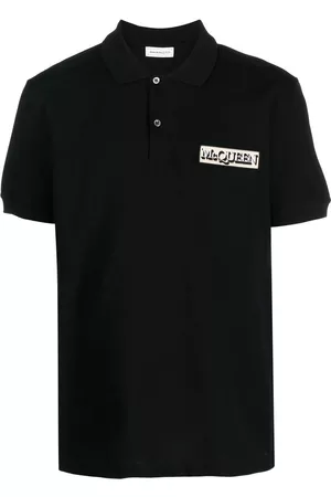 Alexander McQueen Playera tipo polo con parche del logo