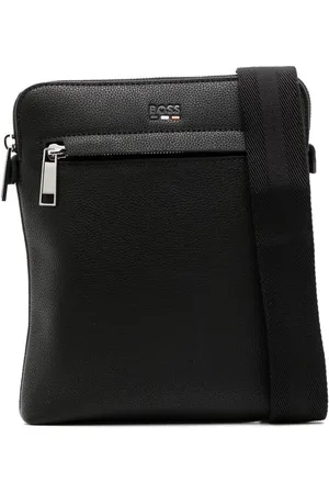 HUGO BOSS Mochila tipo mensajero con logo en relieve