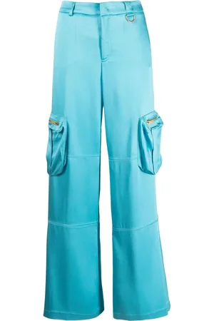 BLUMARINE Pantalones anchos con mariposas estampadas