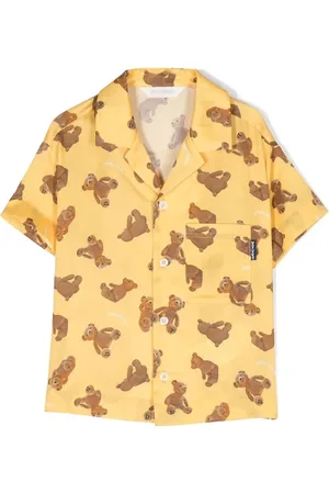 Palm Angels Camisa bowling con motivo Teddy Bear