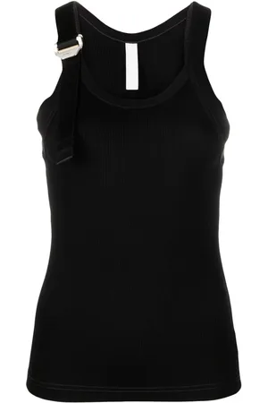 DION LEE Top sin mangas con hebilla