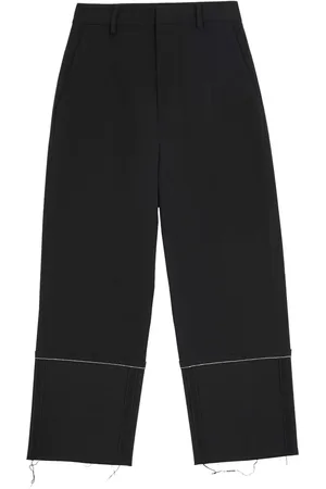 Maison Margiela Pantalones rectos con bordes sin rematar