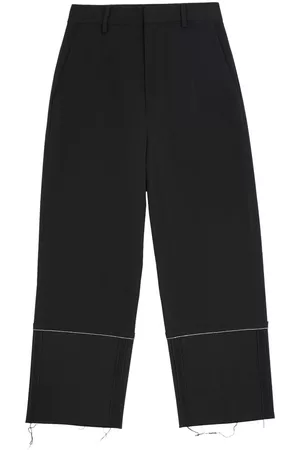Maison Margiela Pantalones rectos con bordes sin rematar