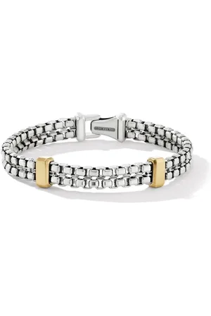 David Yurman Pulsera Double Box en plata de ley de 10.5mm