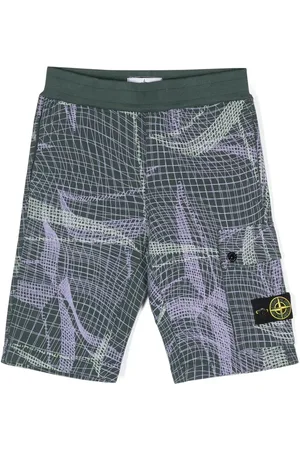 Stone Island Shorts deportivos con parche del logo