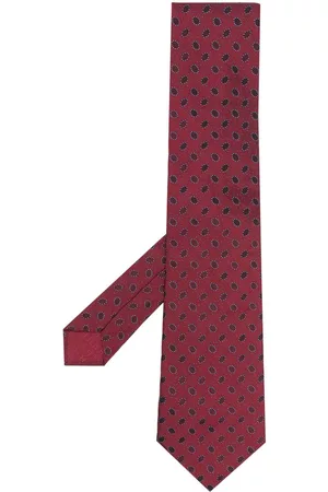 Hermès Corbata de seda con motivo geométrico 2000 pre-owned