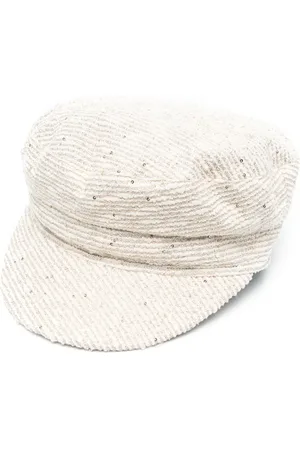 Fabiana Filippi Gorra baker boy bordada con lentejuelas