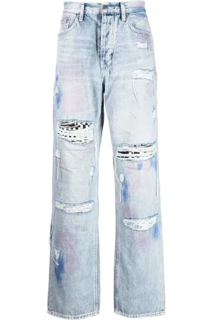 KSUBI Jeans rectos con efecto lavado