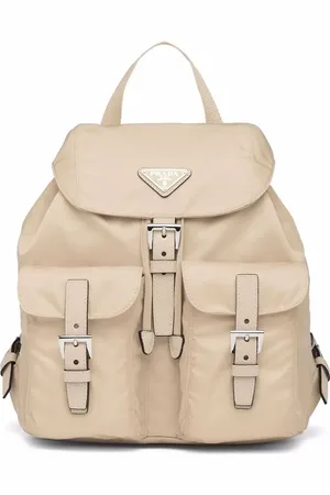 Prada Mochila pequeña con placa del logo