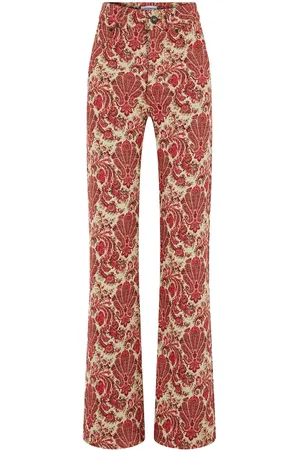 Paco rabanne Pantalones rectos con estampado de cachemira