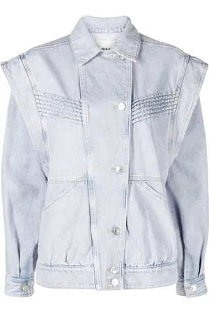 Marant Etoile Chamarra de mezclilla con mangas removibles