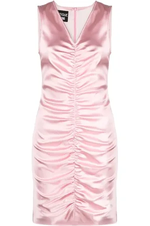 Moschino Vestido corto fruncido con cuello en V