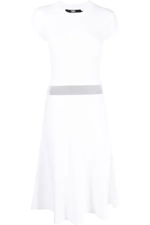 Karl Lagerfeld Vestido midi manga corta