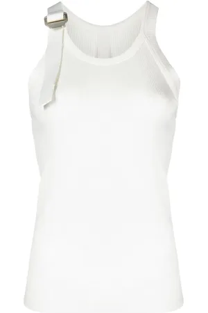 DION LEE Top sin mangas con hebilla