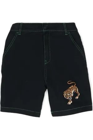 Kenzo Shorts de mezclilla con motivo de tigre