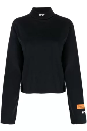 Heron Preston Top con cuello vuelto y parche del logo