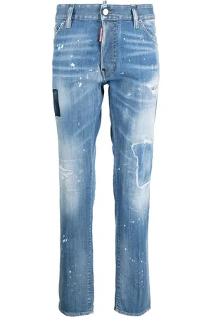 Dsquared2 Jeans rectos con tiro medio y efecto envejecido