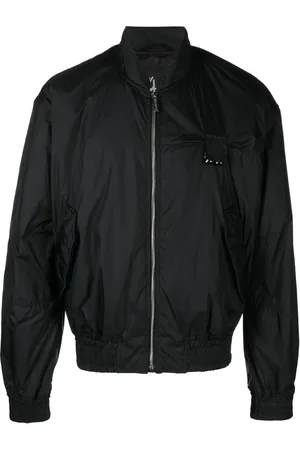 44 Label Group Chamarra bomber con logo estampado