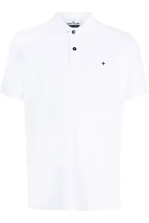 Stone Island Playera tipo polo con logo bordado