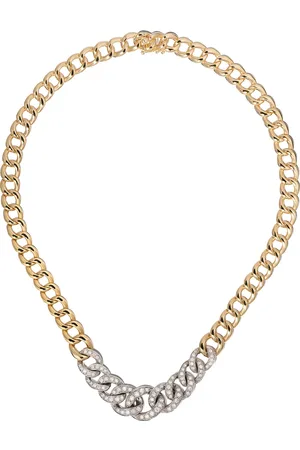 Leo Pizzo Collar de cadena Groumette en oro de 18kt con diamantes