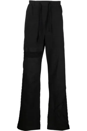 Marine Serre Pantalones con panel de encaje