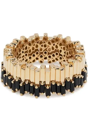 Suzanne Kalan Anillo eternity Stacker mini en oro amarillo de 18kt con zafiro