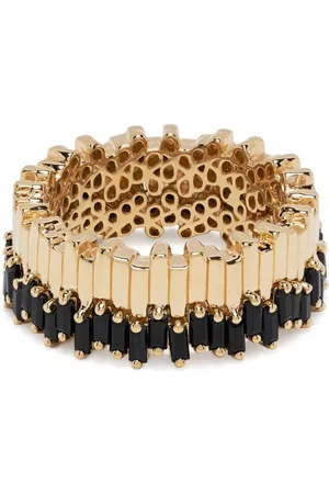 Suzanne Kalan Anillo eternity Stacker mini en oro amarillo de 18kt con zafiro