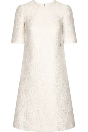 Dolce & Gabbana Vestido midi con motivo floral en jacquard