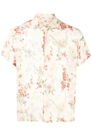 BODE Camisa de seda con estampado floral