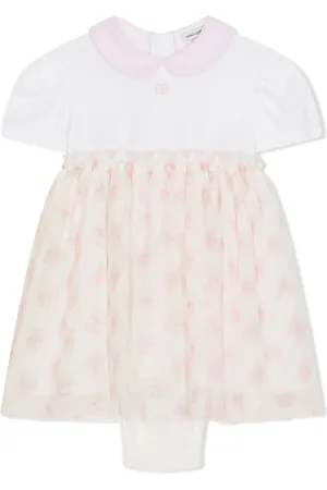 Dolce & Gabbana Vestido de tul con logo DG