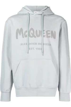Alexander McQueen Hoodie con logo estampado y cordones