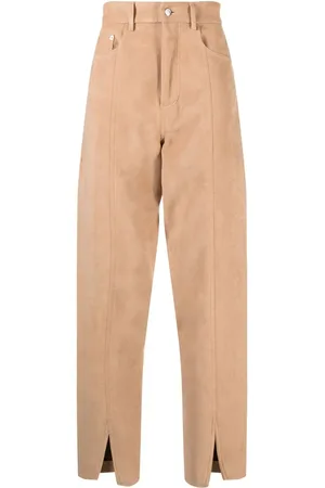 Nanushka Pantalones rectos con parche del logo