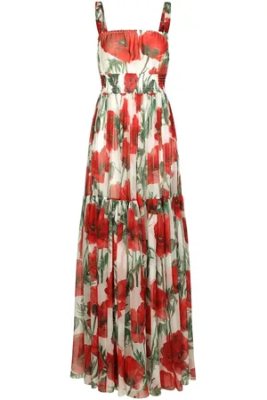 Dolce & Gabbana Vestido de seda con estampado floral