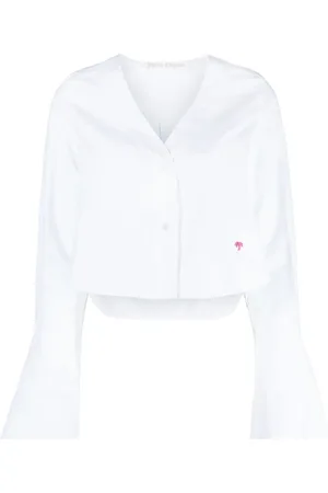 Palm Angels Camisa con flecos en las manga