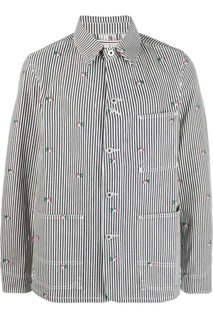 Kenzo Camisa con rayas estampadas y motivo floral