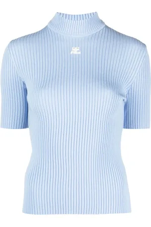 Courrèges Suéter tejido de canalé Reedition