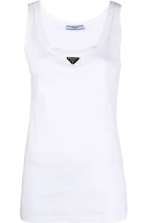 Prada Camiseta tejida de canalé