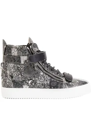 Giuseppe Zanotti Tenis altos con estampado de cachemira