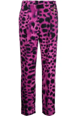 Roberto Cavalli Pantalones rectos con estampado gráfico