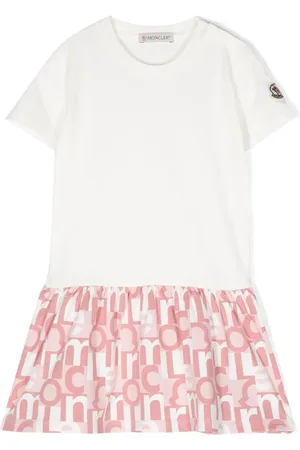 Moncler Vestido estilo playera con monograma estampado