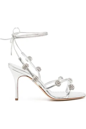 Manolo Blahnik Sandalias con detalles de cristal y tacón de 90mm