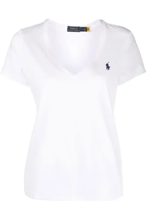 Ralph Lauren Playera con logo bordado y cuello en V