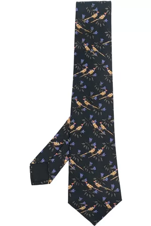 Hermès Corbata de seda con estampado gráfico 2000 pre-owned