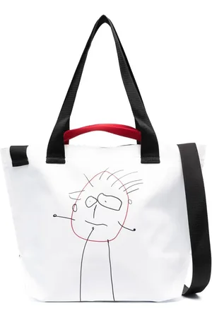 Plan C Bolsa de hombro con estampado gráfico